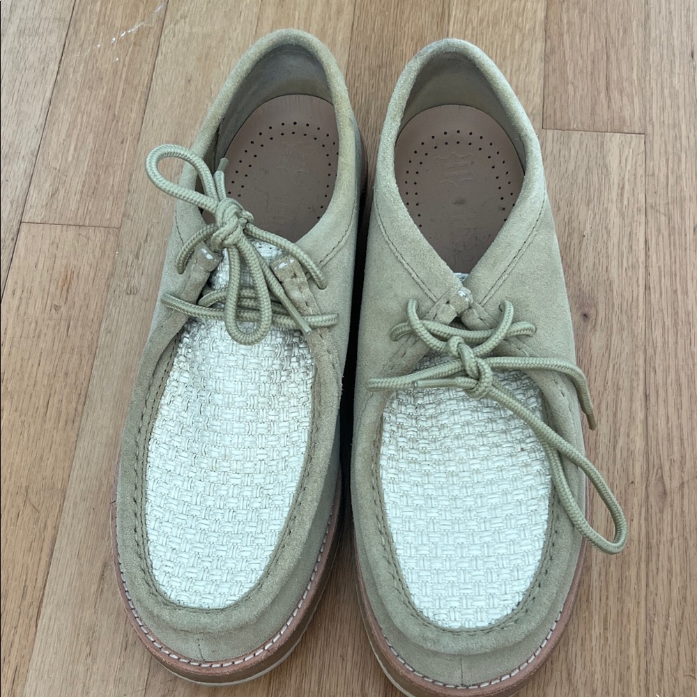 Kith x Clarks Suede and Cream Woven Loafers